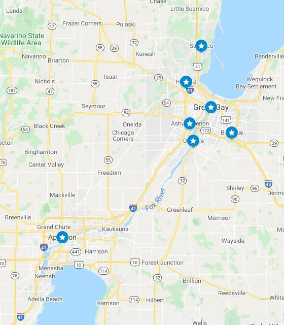 Turf Badger service areas map.